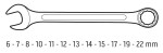 NEO TOOLS 09-752 Klucze płasko-oczkowe 6-22 mm, zestaw 12 szt.