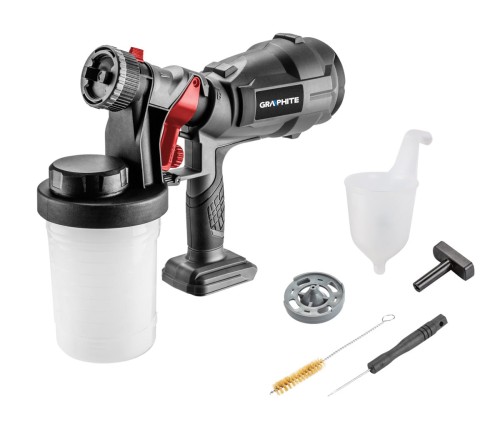 GRAPHITE 58GE103 Pistolet natryskowy HVLP akumulatorowy ENERGY+ 18V Li-Ion bez akumulatora