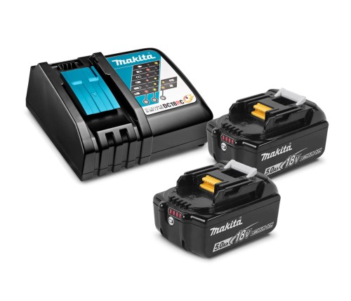 MAKITA 197570-9 Zestaw zasilający do narzędzi LXT® 18 V, 2 x akumulator 5 Ah Li-Ion + 1 x ładowarka DC18RC