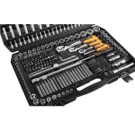 NEO TOOLS 10-218 Klucze nasadowe 1/2" 3/8" 1/4" zestaw 300 elementów CrV, w walizce