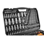 NEO TOOLS 10-218 Klucze nasadowe 1/2" 3/8" 1/4" zestaw 300 elementów CrV, w walizce