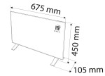 Grzejnik konwektorowy elektryczny 1500 W, IP24, z pilotem, sterowanie WIFI, NEO TOOLS 90-094