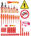 NEO TOOLS 01-312 Zestaw narzędzi izolowanych do naprawy aut elektrycznych i hybrydowych 51 elementów