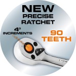 NEO TOOLS 10-004 Klucze nasadowe 1/4" CrV zestaw 46 sztuk