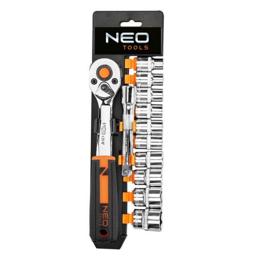 NEO TOOLS 10-020 Klucze nasadowe 3/8" CrV zestaw 12 sztuk