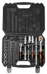NEO TOOLS 10-054 Klucze nasadowe 1/2" 1/4" zestaw 73 szt. CrV