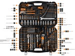 NEO TOOLS 10-078 Klucze nasadowe 1/4" 3/8" 1/2" CrV zestaw 233 szt.