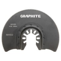 GRAPHITE 56H002 Tarcza półokrągła HCS do drewna, 85 mm