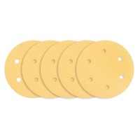 GRAPHITE 54H031 Krążek ścierny na rzep o średnicy 225 mm, K180, 5 szt., z 6 otworami do szlifierki 59G264, 59G265