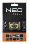 NEO TOOLS 99-073 Latarka czołowa akumulatorowa USB 250 lm COB LED z czujnikiem ruchu