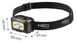 NEO TOOLS 99-073 Latarka czołowa akumulatorowa USB 250 lm COB LED z czujnikiem ruchu