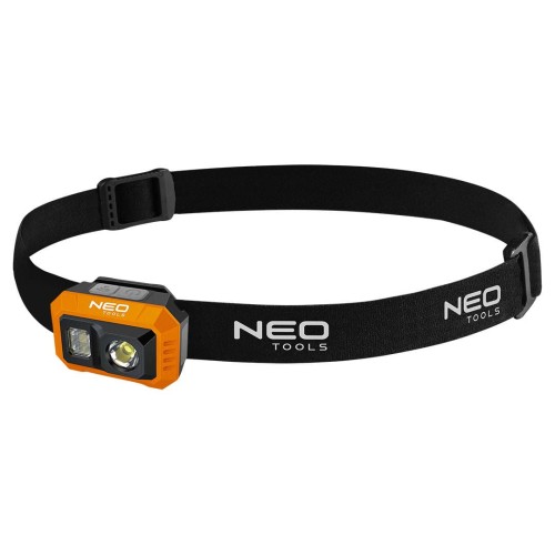 NEO TOOLS 99-115 Latarka czołowa akumulatorowa 500 lm USB COB LED z czujnikiem ruchu