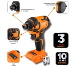 NEO TOOLS 04-612 Zakrętarka udarowa bezszczotkowa 18 V 300 Nm hex 1/4" compact Energy+ bez akumulatora