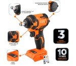 NEO TOOLS 04-613 Klucz udarowy bezszczotkowy 1/2" 18 V, 350 Nm, Energy+, bez akumulatora