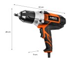 NEO TOOLS 04-720 Klucz udarowy 1/2" 1020 W, 950 Nm z 4 nasadkami