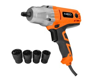 NEO TOOLS 04-719 Klucz udarowy 1/2" 450 W, 350 Nm z 4 nasadkami