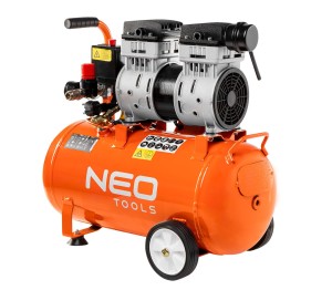 NEO TOOLS 12K021 Kompresor bezolejowy 8 bar, 0.8 kW, 125 l/min, 24 litry