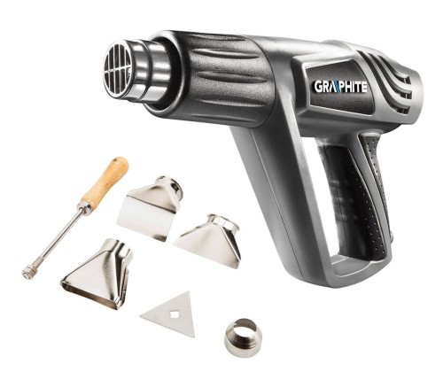 GRAPHITE 59G524 Opalarka 2000 W, zakres temperatur  25?C - 600?C, płynna regulacja, walizka