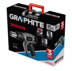 GRAPHITE 59G526 Opalarka 2000 W, zakres temperatur  50?C - 550?C, płynna regulacja, walizka