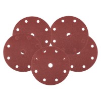 NEO TOOLS 08-991 Krążki ścierne na rzep 150 mm P60, 5 sztuk, z 9 otworami do 04-721