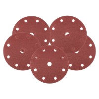 NEO TOOLS 08-994 Krążki ścierne na rzep 150 mm P120, 5 sztuk, z 9 otworami do 04-721