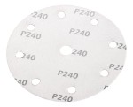 NEO TOOLS 08-996 Krążki ścierne na rzep 150 mm P240, 5 sztuk, z 9 otworami do 04-721