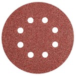 GRAPHITE 55H939 Krążki ścierne na rzep 125 mm, K40, 5 sztuk, z 8 otworami