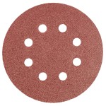 GRAPHITE 55H941 Krążki ścierne na rzep 125 mm, K80, 5 sztuk, z 8 otworami