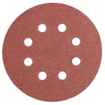 GRAPHITE 55H942 Krążki ścierne na rzep 125 mm, K100, 5 sztuk, z 8 otworami
