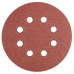 GRAPHITE 55H943 Krążki ścierne na rzep 125 mm, K120, 5 sztuk, z 8 otworami