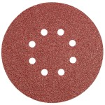 GRAPHITE 55H945 Krążki ścierne na rzep 150 mm, K40, 5 sztuk, z 8 otworami