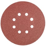 GRAPHITE 55H947 Krążki ścierne na rzep 150 mm, K80, 5 sztuk, z 8 otworami