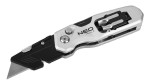 NEO TOOLS 63-705 Nóż z ostrzem trapezowym składany 1+3 ostrza, 2 bity