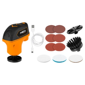 NEO TOOLS 04-604 Mini urządzenie wielofunkcyjne / polerka 4V, Li-Ion, USB-C
