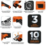 NEO TOOLS 04-715 Szlifierka kątowa 3000 W, tarcza 230 mm 6600 obr/min, do drewna i metalu