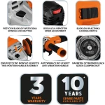 NEO TOOLS 04-716 Szlifierka kątowa 1000 W, tarcza 125 mm, regulacja obrotów 3000-12000 obr/min