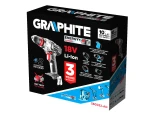 Wiertarko-wkrętarka Energy+ 18V, zdejmowany uchwyt 10 mm, plus dwa adaptery, Graphite 58G022-AD