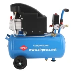 AIRPRESS Kompresor HL 150-24 8 bar 1.5 KM 120 l/min 24 l + zestaw akcesoriów pneumatycznych