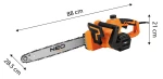 NEO TOOLS 04-633 Pilarka łańcuchowa elektryczna 2200 W, prowadnica 457 mm LOW KICKBACK, beznarzędziowe napinanie