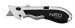 Nóż mini z ostrzem trapezowym + 4 dodatkowe ostrza, 30 szt. Neo 63-703