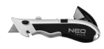 Nóż mini z ostrzem trapezowym + 4 dodatkowe ostrza, 30 szt. Neo 63-703