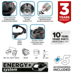 Odkurzacz warsztatowy Energy+ 18V Li-lon, na mokro i na sucho, zbiornik 20 L, bez akumulatora, Graphite 58GE124