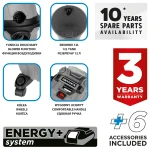 Odkurzacz warsztatowy Energy+ 18V Li-lon, na mokro i na sucho, zbiornik 12 L, bez akumulatora, Graphite 58GE133
