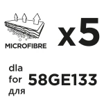 Worki z microfibry do odkurzacza 58GE133, 5 sztuk, Graphite 58GE133-145