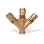 Trójnik z gwintem wewnętrznym 3/8" z 3 szybkozłączami DN7,2 Standard
