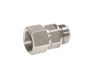 Złączka obrotowa gwintowana 1/4" GZ - 1/4" GW mosiądz niklowany