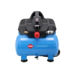 AIRPRESS Mały kompresor bezolejowy dwutłokowy LMO 6-126 8 bar 1 KM/0.75 kW 88 l/min 6 l cichy