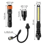 NEO TOOLS 99-107 Lampa warsztatowa 3 w 1 COB LED 350 lm USB-C z magnesem