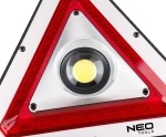 Lampa bateryjna 2w1 COB LED 900 lm z trójkątem ostrzegawczym NEO 99-076