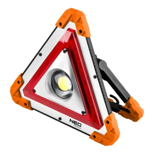 Lampa bateryjna 2w1 COB LED 900 lm z trójkątem ostrzegawczym NEO 99-076